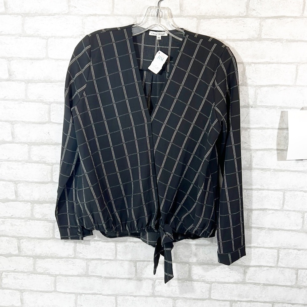 Olivia graye long sleeve crossover top size XS